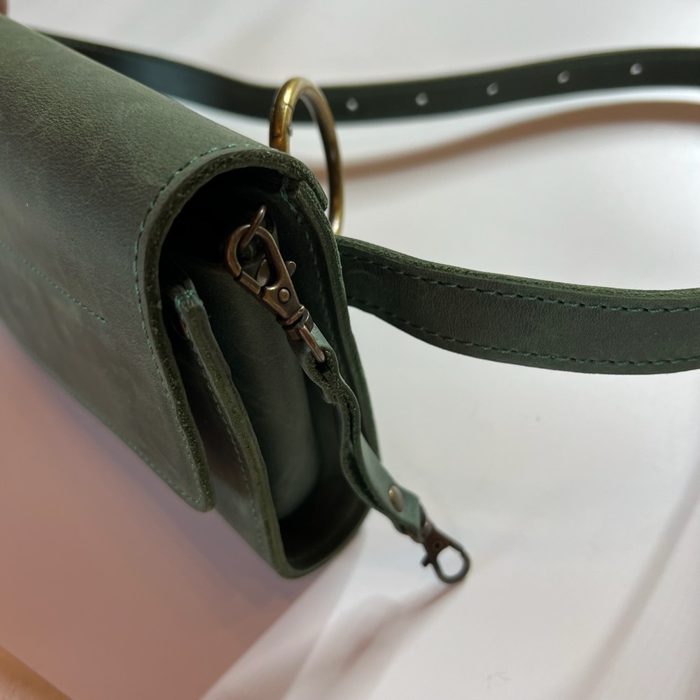 Green Leather Crossbody Bag - Picture 10 of 15
